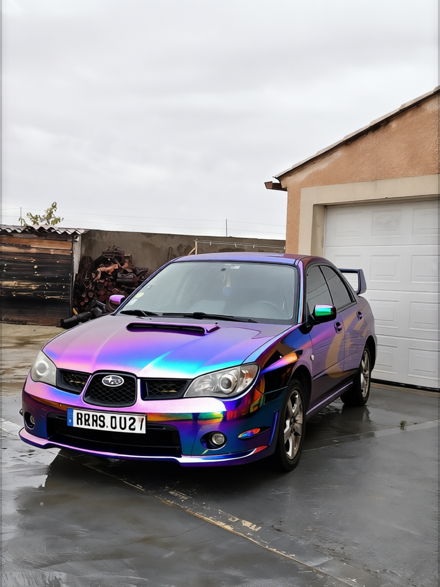 Subaru Impreza rendered in Super Gloss Spectrum gloss wrap